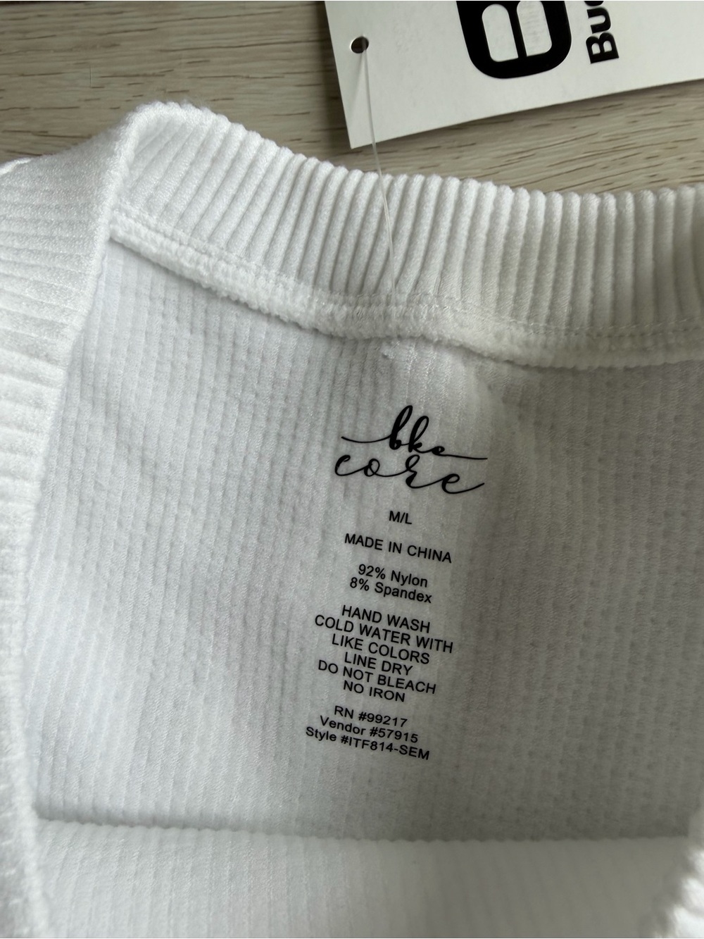 Buckle BKE CORE High Neck Ribbed Contour Tank Top women's size medium / large - Picture 5 of 6
